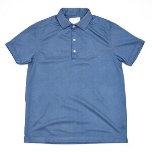 Ministry‎ of Supply Shirt Mens Medium Blue Performance Polo Short Sleeve